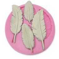 Allforhome Four Pieces Leaf Shape Silicone 3d Mold Cookware Dining Bar Non-stick Cake Decorating Cupcake Fondant... N2