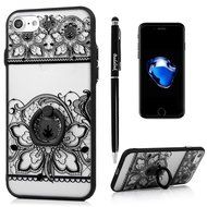 iPhone 7 Case (4.7 inch) - 360 Degree Rotating Ring Holder Kickstand Shockproof Soft TPU Skin Bumper Frame + PC... N2