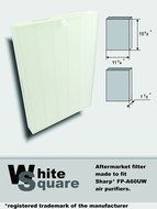Sharp* Series Fp-a60uw Air Purifier Aftermarket Filter Replaces Fz-a60hfu By White Square