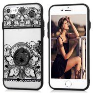 iPhone 7 Case (4.7 inch) - 360 Degree Rotating Ring Holder Kickstand Shockproof Soft TPU Skin Bumper Frame + PC... N4