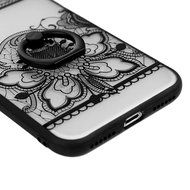 iPhone 7 Case (4.7 inch) - 360 Degree Rotating Ring Holder Kickstand Shockproof Soft TPU Skin Bumper Frame + PC... N5