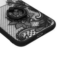 iPhone 7 Case (4.7 inch) - 360 Degree Rotating Ring Holder Kickstand Shockproof Soft TPU Skin Bumper Frame + PC... N7