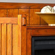Southern Enterprises Mackay Fireplace Tower, Mission Oak N3