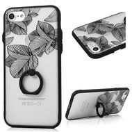 iPhone 7 Case (4.7 inch) - 360 Degree Rotating Ring Holder Kickstand Shockproof Soft TPU Skin Bumper Frame + PC... N9
