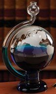 Handblown Glass Globe Barometer