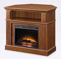 Sumner Corner Media Electric Fireplace and TV Stand, Brown N3