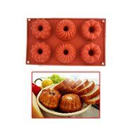 6-Cavity Silicone Mini Bundt Mold Baking Pan Kouglof Savarin Bakeware Soap Mold Top Selling Item N2