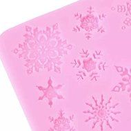 Goliton? Snow Flowers Shape Silicone Fondant Cake Mold,Jelly, Soap, Chocolate, Candy, Lollipop Mold N4