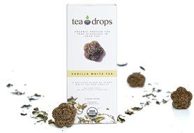 Tea Drops Tea, Vanilla White, 10 Drops per Box