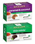Bigelow Tea - Girl Scouts Cookie Flavored Tea: Caramel &amp; Coconut Black Tea and Thin Mints Herbal Tea (Pack of 2)