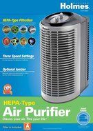 Holmes Hepa-Type Tower Air Purifier with 3-Speeds and Quiet Operation, HAP412BNS N2