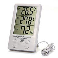 SODIAL(R)Clock LCD Digital Hygrometer Humidity Thermometer Temperature Meter Gauge N4