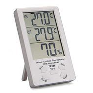 SODIAL(R)Clock LCD Digital Hygrometer Humidity Thermometer Temperature Meter Gauge N5