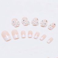 EVTECH(TM) 24 Pcs Nail Decals Floral Bowknot Pearl Diamond Rhinestone Crystal French Artificial Half False Nails... N4