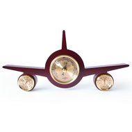 Airplane Weather Station with Thermometer, Barometer and Hygrometer hangs or sits N2