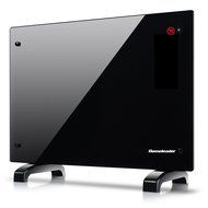 Homeleader 1500W Electric Panel Heater, Tempered Glass Panel Heater with Adjustable Thermostat, Black, GHB-15A N2