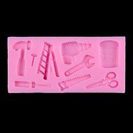 House Kitchen Tools Silicone Cake Fondant Mold Topper Hammer Spanner Baking Mould DIY Decorating Mold -Pier 27