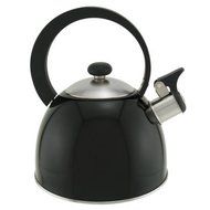 Copco 1.3 Qt Whistling Tea Kettle made with Durable Stainless Steel, Black