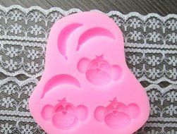 3D Mini Peony Fondant Mold Silicone Cake Chocolate Moulds,monkey N2