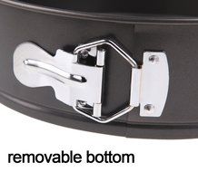 Springcake | Heavy gauge Carbon coated Steel Nonstick Springform Cake Pan, Set of 3 (Square 10in, Round 9.8in,...