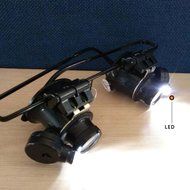 Eye Jeweler Watch Repair 20X Magnifier Magnifying LED Light Glass Loupe Lens