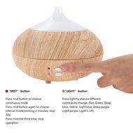 oobest Wood Grain Aroma Essential Oil Diffuser Humidifier-300ML Diffuser Cool Mist Humidifier Air Purifier Use... N7