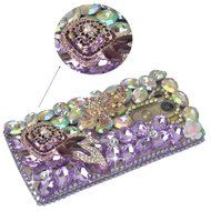 LG G Stylo Case, LG G Stylo Bling Case-Spritech(TM) 3D Handmade Colorful Diamond Bling with Butterfly Flower Decoration... N7