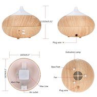 oobest Wood Grain Aroma Essential Oil Diffuser Humidifier-300ML Diffuser Cool Mist Humidifier Air Purifier Use... N10