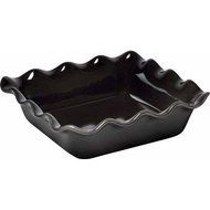 Emile Henry Ruffled Square Baking Dish 9.4" - Charcoal