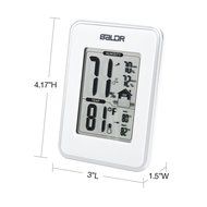 BALDR Weather Station, Displays Humidity and Temperature, Min, Max, and Trend Indicator, White N5