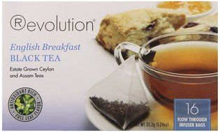Revolution Tea Black Tea, English Breakfast, 16 Count (Pack of 6)