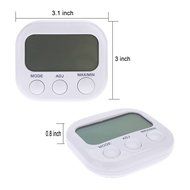 Momoday Mini Indoor/Outdoor Digital LCD Thermometer Hygrometer Clock Temperature Humidity Meter Gauge(White) N6