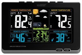 La Crosse Technology 308-1414MB-INT Wireless Color Weather Station with Mold Indicator, Black N2