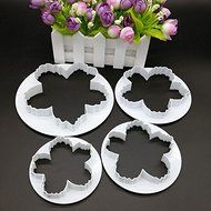 Lariy 4 Peony Flower Petal Fondant Sugarcraft Cake Cookie Cutter Mold Decorating Mould N3