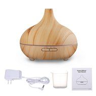 VicTec New Wood Grain 300ml Aroma Essential Oil Diffuser Ultrasonic Cool Mist Super-Quiet Humidifier with LED... N3