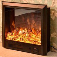 Embedded Fireplace Electric Insert Heater Glass Flame Remote Control
