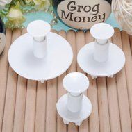 Cake &amp; Cookie Cutters 3PCS Snowflake Shape Fondant Cake Baking Decorating Mold Plunger Cutter Set N2