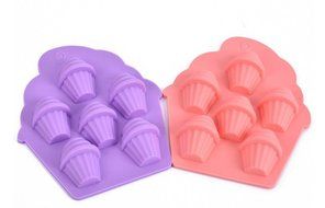 JXTZ 2Pcs Lovely The Ice Chocolate Cupcake Topper Mold Jelly Chocolate Cupcake Cake Topper Silicone Mould Pan