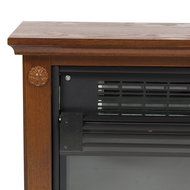 Best Choice Products Large Room Infrared Quartz Electric Fireplace Heater Honey Oak Finish w/ Remote N5