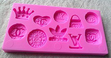 Design 234 Crown and Various Trade Markers Shape 3D Silicone Fondant Mold, Cake Decoration Tool, Food Grade Material N2