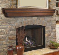 Pearl Mantels 495-72 Auburn Arched 72-Inch Wood and Wood Veneer Fireplace Mantel Shelf, Unfinished. N2