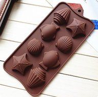 8 Holes Sea Shells Ice Chocolate Making Cake Tools Silicone Cake Mold Candy Jelly Soap Modeling Mould