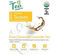 Organic Rose Chamomile Lavender Tea - Loose Herbal Blend - GMO Free - Relaxing - Calming Tisane by The Tea Company... N35