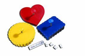 Chicago Metallic CMB108 Personalized Notes Cookie Cutters with Spring Ejection Feature, Set of 3
