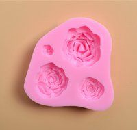 Bestwoohome 4 Set Silicone Fondant Baking Mold Cake Sugar Craft Chocolate Decorating DIY (Cherry Blossoms) N48