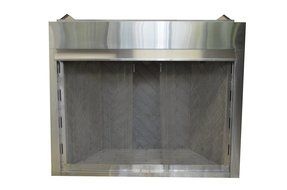 Sure Heat VFLBS42 Surefire Vent-Free Low Profile Stainless Steel Firebox with Heat Deflecting Mantel Guard and... N3