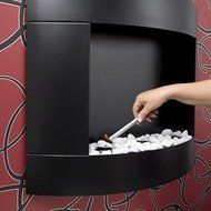 Bio Blaze BB-D1S Diamond Type 1 Wall Mount Fire Place, Grey N2