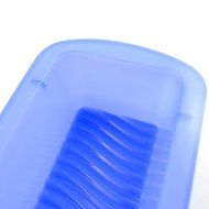 Rectangle Non-stick Toast Bread Cake Baking Mold Loaf Tin Silicone Bakeware Pan (&#3642;Blue) N5