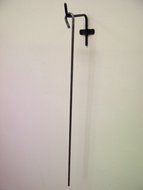 Hand Formed, Steel Fireplace Poker w/ Bracket &amp; Hook for Mounting