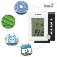 Homdox Wireless Weather Humidity Monitor Indoor/Outdoor Modern Design